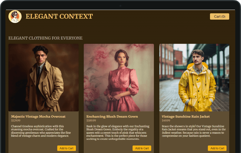 React.js Elegant Shop